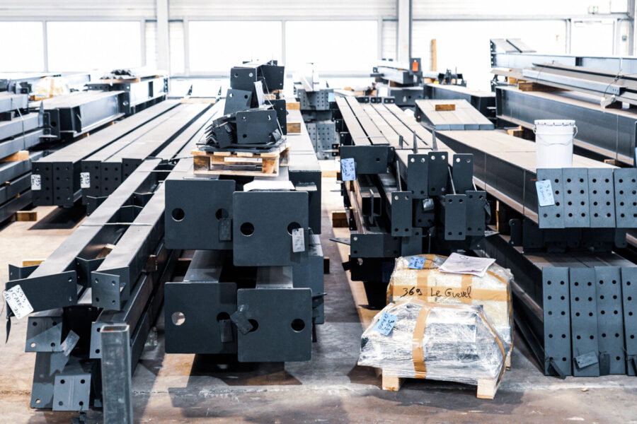 AGT Robotics structural steel beam parts ready for automatic robotic welding