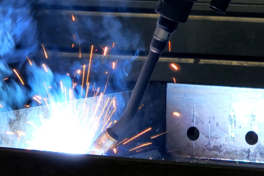 AGT Robotics structural steel welding cell beam preparation Serru‑18