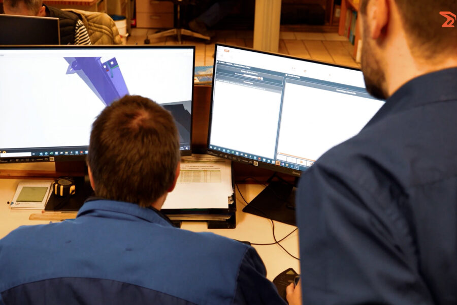 team using cortex to process a beam